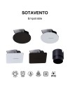 SOTAVENTO * BAÑADOR PARED LED 3W 3000K IP42 R NEGRO